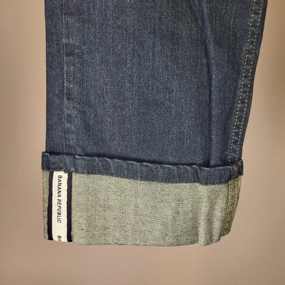 Banana Republic Stretch Extensible Roll Hem High Water/Cropped Jeans size 29/8 - Picture 4 of 7